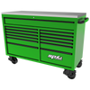 SP Tools 59" USA Sumo Series Roller Cabinet - 13 Drawer - Green/Black