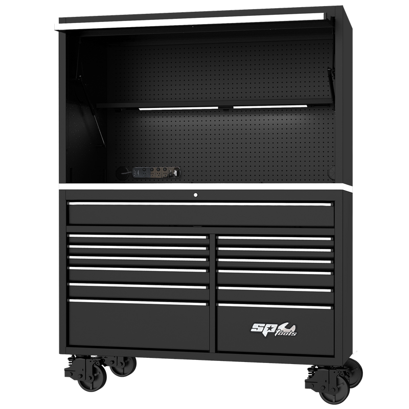 SP Tools 59" USA Sumo Series Workstation - Roller Cabinet & Top Hutch Combo