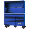SP Tools 59" USA Sumo Series Workstation - Roller Cabinet & Top Hutch Combo - Blue/Black