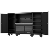 SP Tools 114" USA Sumo Series Workstation - Roller Cabinet, Top Hutch & 2x Side Cabinets