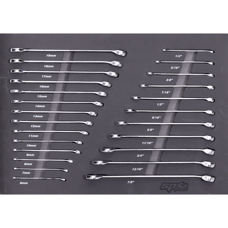 SP Tools EVA Foam Tray Tool Kit - Spanners - 25pc - Metric & SAE