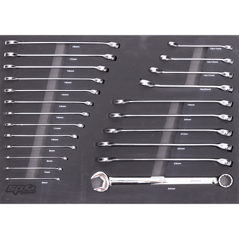SP Tools 23Pc Metric Spanners EVA Foam Tray Tool Kit