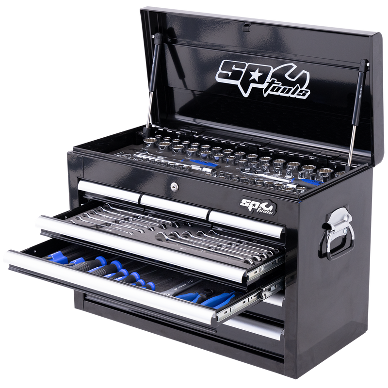 SP Tools Custom Series Tool Kit - 134pc - Metric & SAE - Black/Chrome