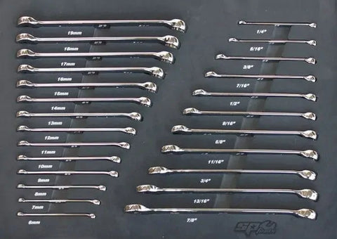 SP Tools Custom Series Tool Kit - 218pc - Metric & SAE - Black/Chrome - Plus Extra EVA Foam Trays