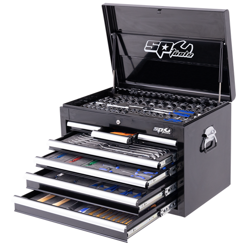 SP Tools Custom Series Tool Kit - 254pc - Metric & SAE - Black/Chrome - Plus Extra EVA Foam Trays