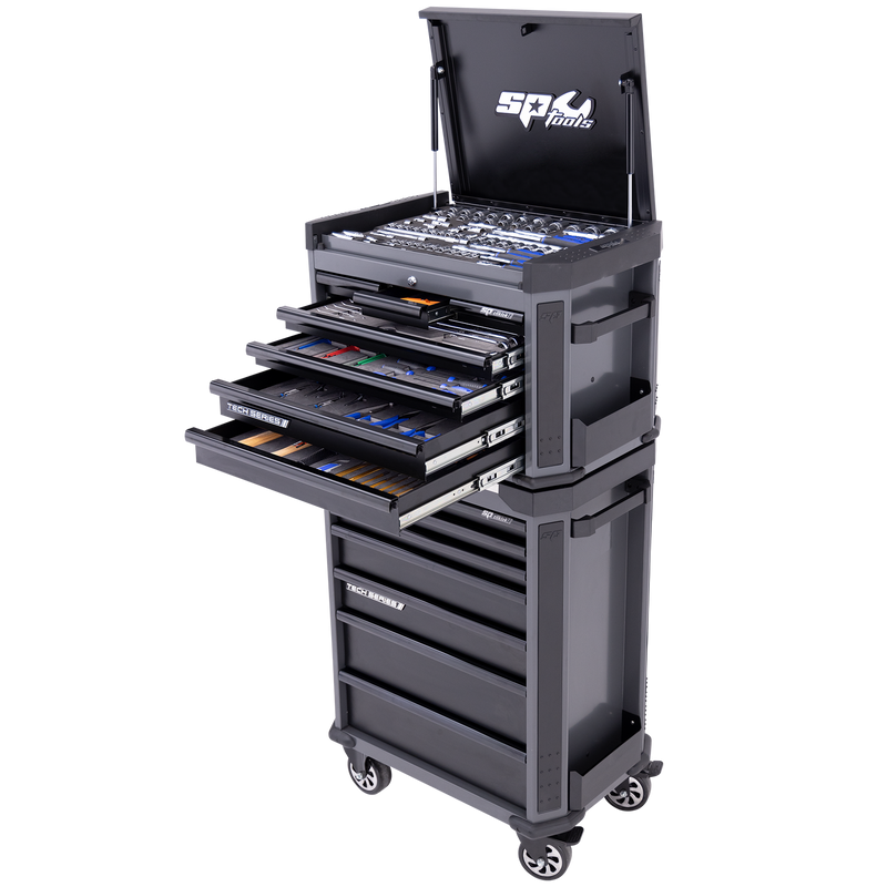 SP Tools Tech Series Tool Kit Combo - 306pc - Metric Only - Diamond Black - Plus Extra EVA Foam Trays