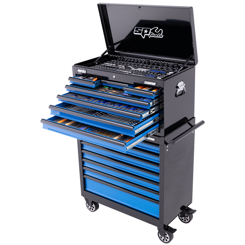 SP Tools 417Pc 14 Drawer Sumo Tool Kit Combo Black/Blue