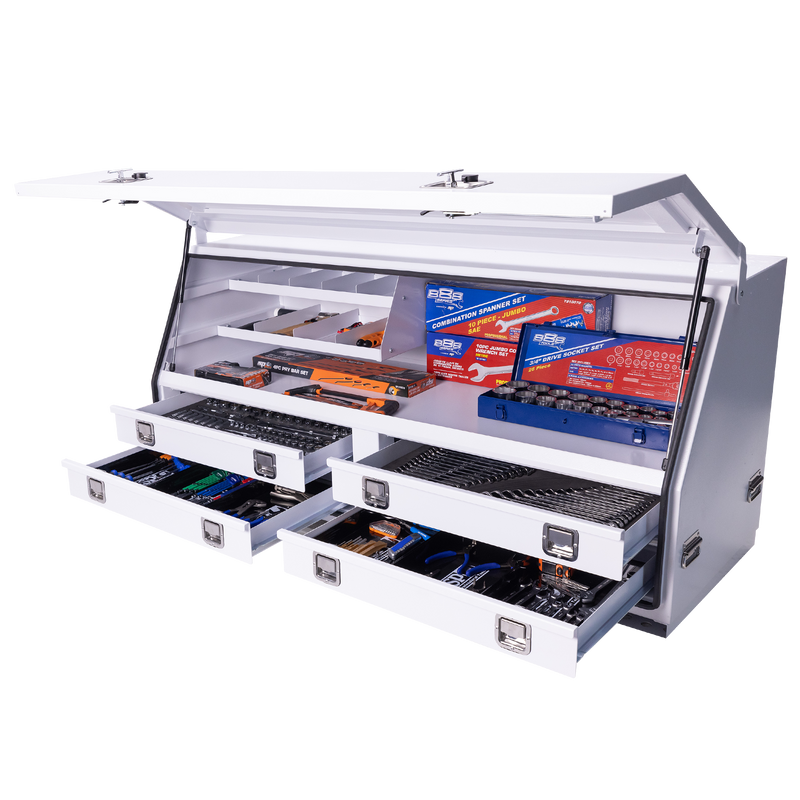 SP Tools 502Pc 4 Drawer Off Road Truck Box Tool Kit White