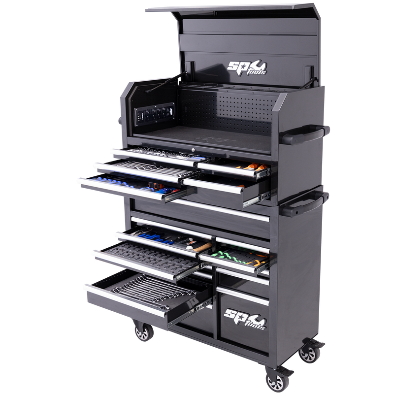 SP Tools 550Pc 18 Drawer Sumo Power Hutch Tool Kit Combo