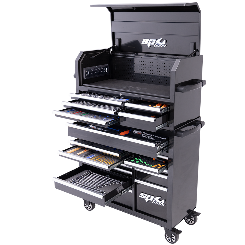 SP Tools 550Pc 18 Drawer Sumo Power Hutch Tool Kit Combo