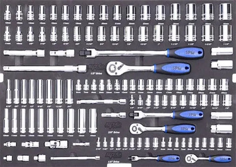 SP Tools 73" USA Sumo Series Roller Cabinet Tool Kit - 465pc - Metric & SAE - Green/Black