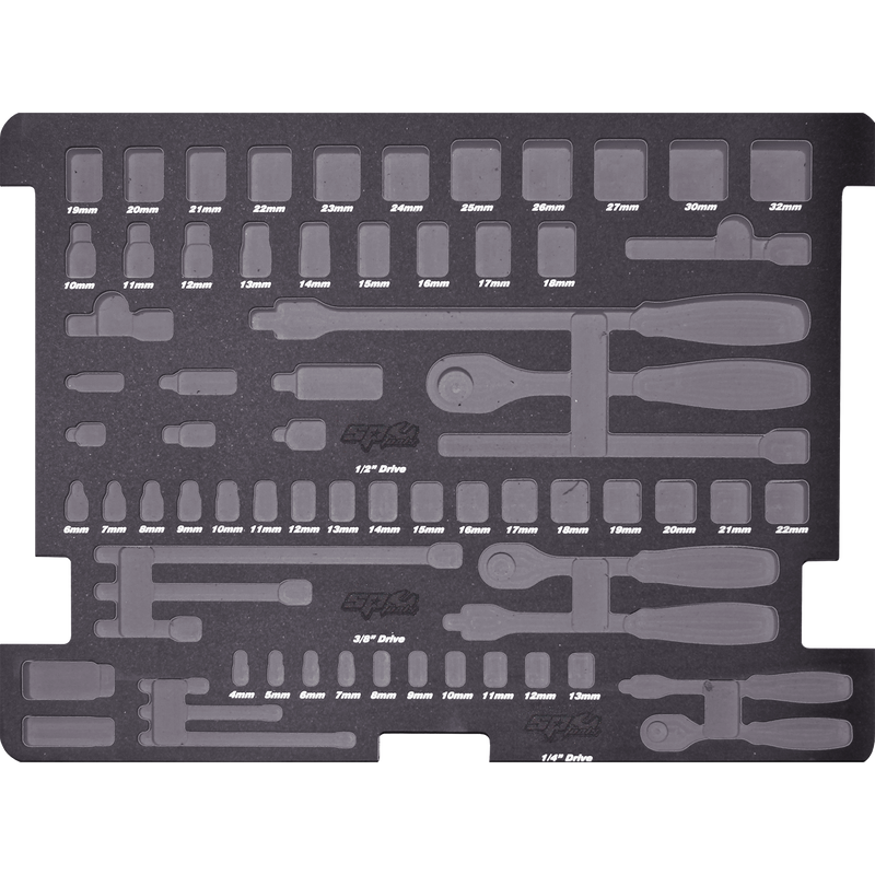 SP Tools EVA Insert Foam Tray Suits Sockets Metric &