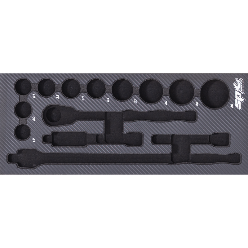 SP Tools EVA Foam Tray - Suits Sockets & Accessories - Metric Only - 15pc