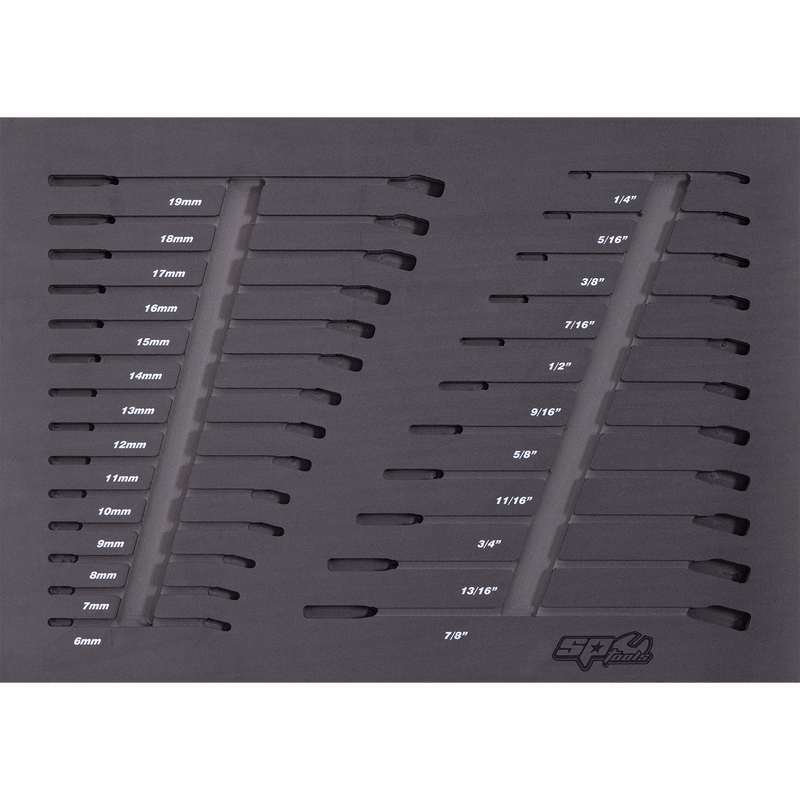 SP Tools EVA Insert Foam Tray Suits Spanners Metric & SAE