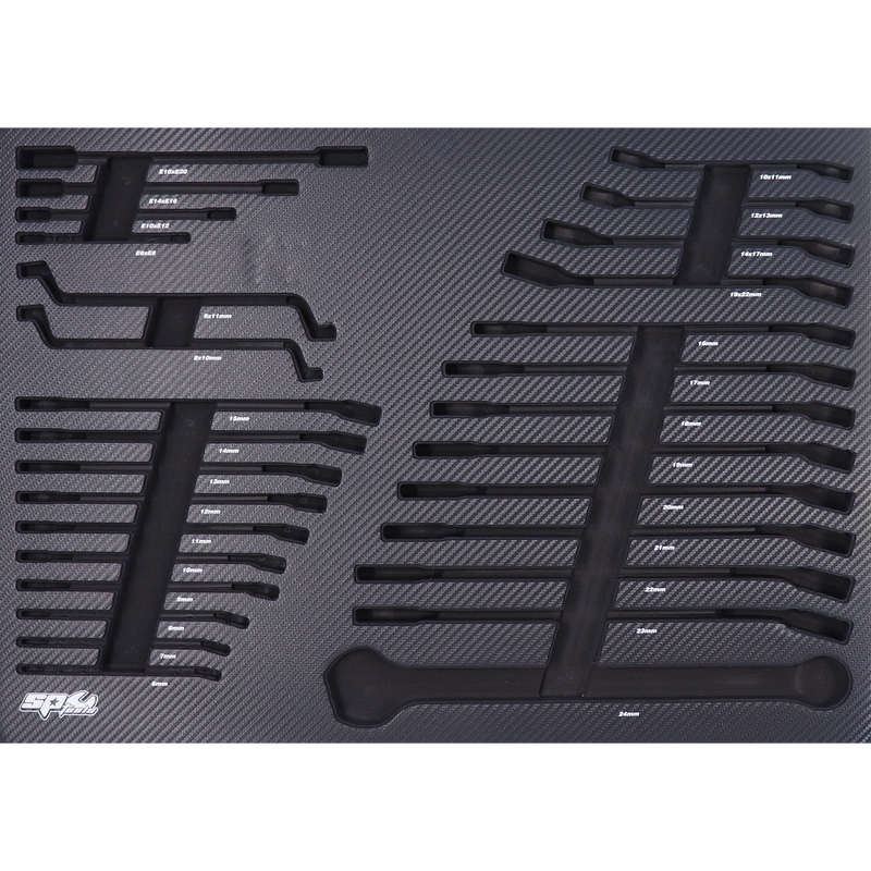 SP Tools EVA Foam Tray - Suits Spanners - Metric - 29pc