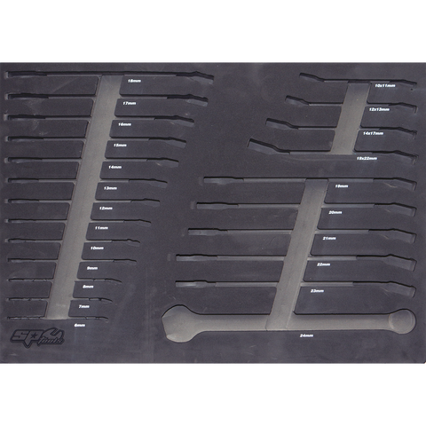 SP Tools EVA Foam Tray - Suits Spanners - Metric - 23pc