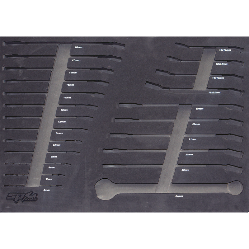 SP Tools EVA Foam Tray - Suits Spanners - Metric - 23pc