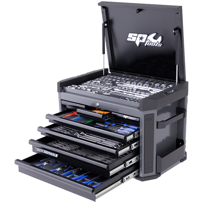 SP Tools 335Pc 7 Drawer Tech Tool Kit Diamond Black + EVA