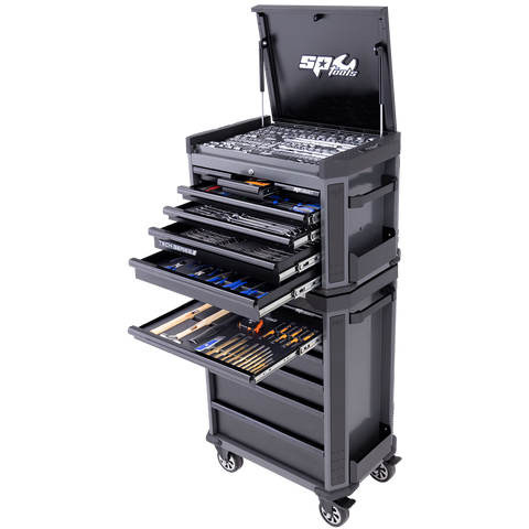 SP Tools Tech Series Tool Kit Combo - 336pc - Metric & SAE - Diamond Black - Plus Extra EVA Foam Trays