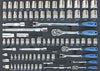 SP Tools Tech Series Tool Kit Combo with Power Tool Cupboard and Built-in Power Board - 351pc - Metric/SAE - Diamond Black - Plus Extra EVA Foam Trays