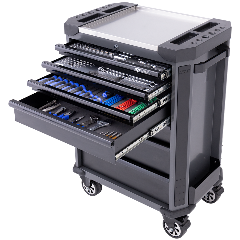 SP Tools Tech Series - Starter Professional Technician Roll Cab Tool Kit - 230pc - Metric Only