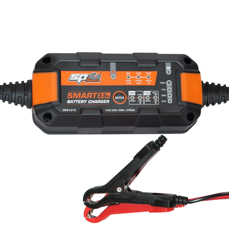 SP Tools Smart Battery Charger 8-Stage Multi-Volt 6V 12V
