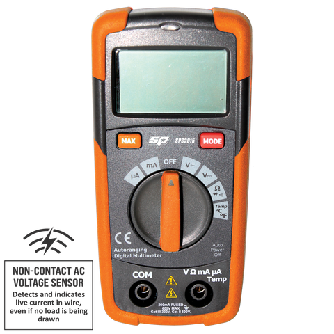 SP Tools Digital Multimeter with Temperature Gauge - Pocket Size