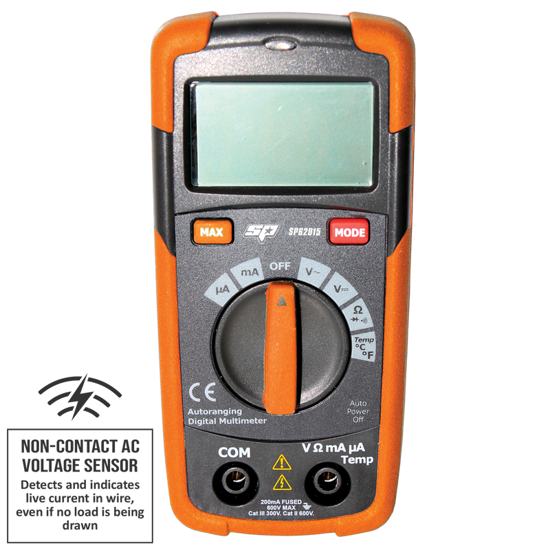 SP Tools Digital Multimeter with Temperature Gauge - Pocket Size