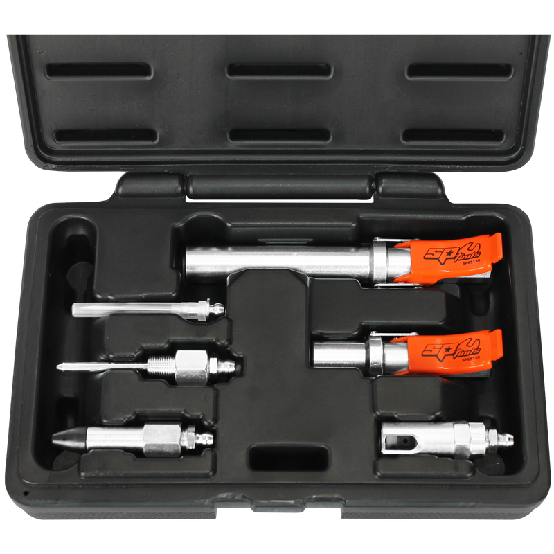 SP Tools Grease Gun Quick Connect Coupler & Accessory Kit - 6pc
