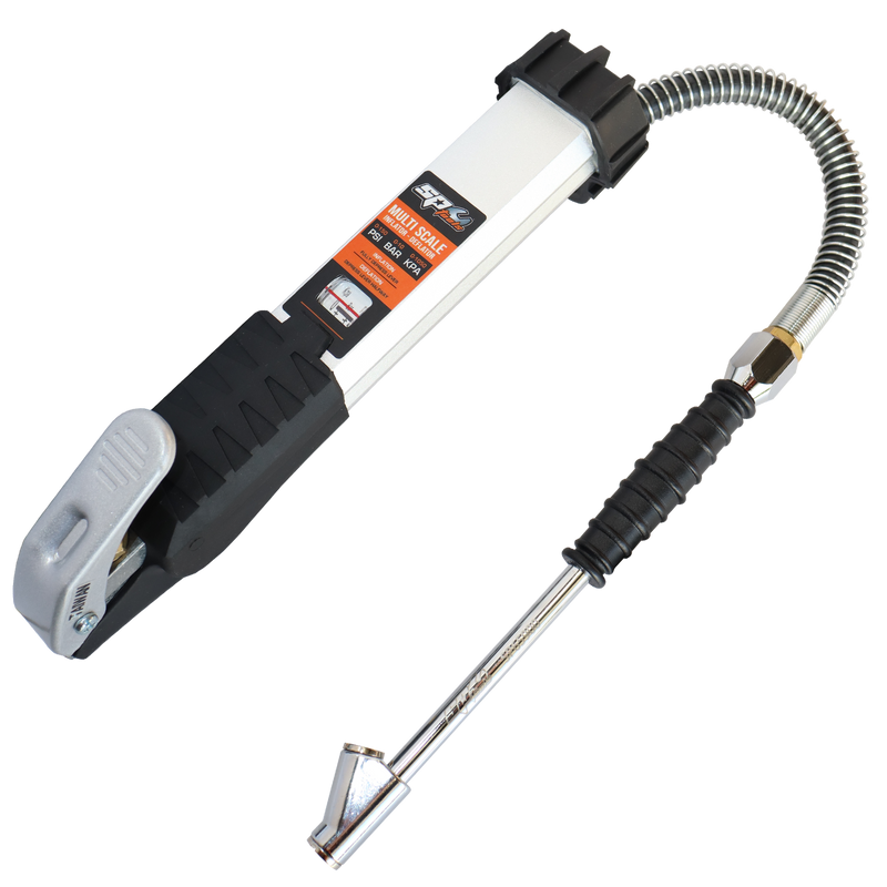 SP Tools Professional Tyre Inflator with Deflator - Convex Lens Gauge