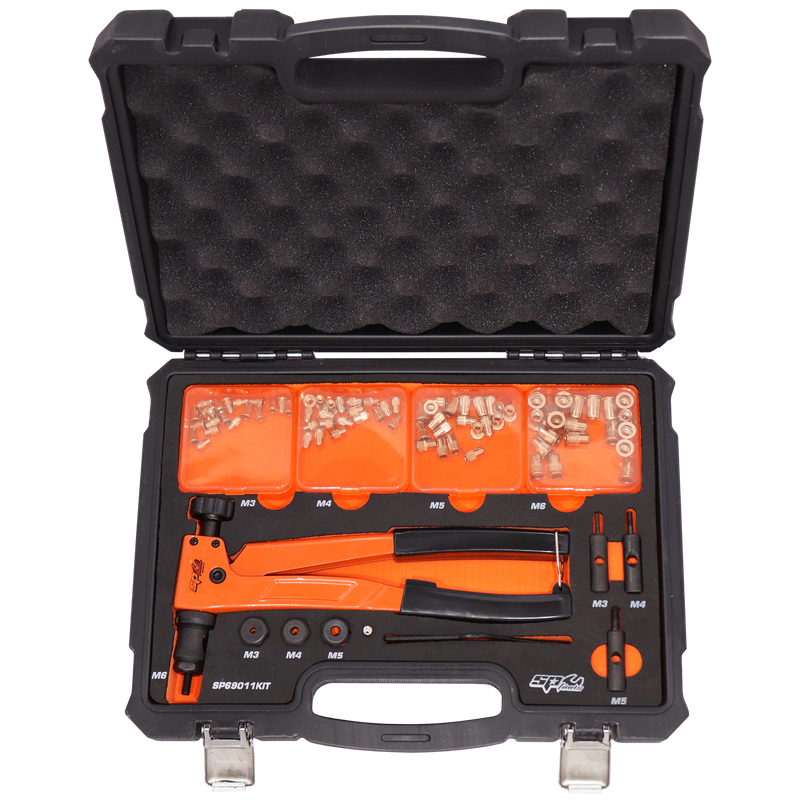 SP Tools Nut Riveter Set - Nutsert - Lever Type - 90pc