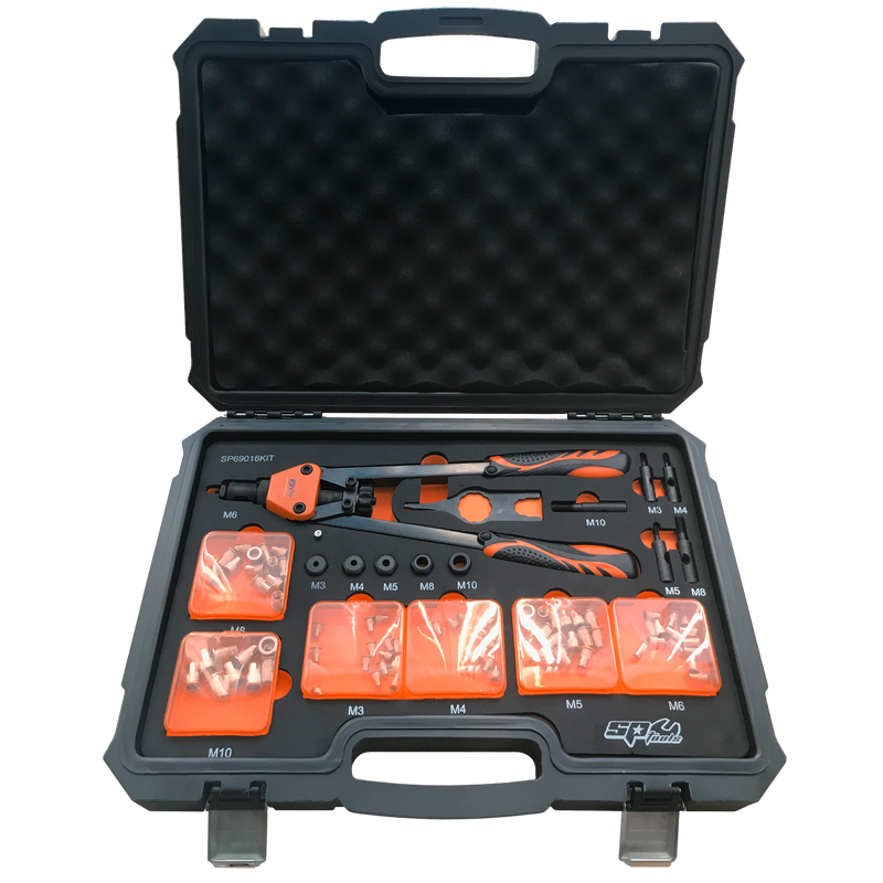 SP Tools Nut Riveter Set - Nutsert - Lever Type - 74pc