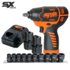SP Tools 12v 3/8" Drive Impact Wrench Kit - 2.5Ah X2 Batteries and Impact Socket Set - SX Drive