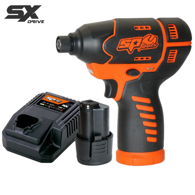 SP Tools 12v 1/4" Drive Impact Driver Kit - 2.5Ah - SX Drive