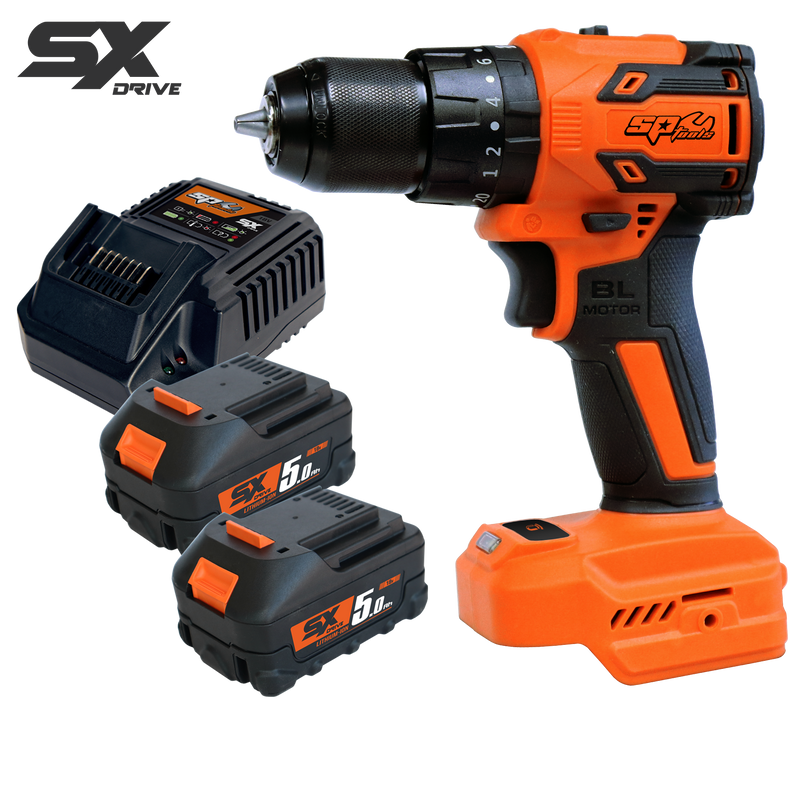 SP Tools Cordless - 18V Drill/Driver Brushless - 5.0Ah X2