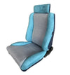 Autotecnica Grey Herringbone and Blue Support Seat SP88BBS