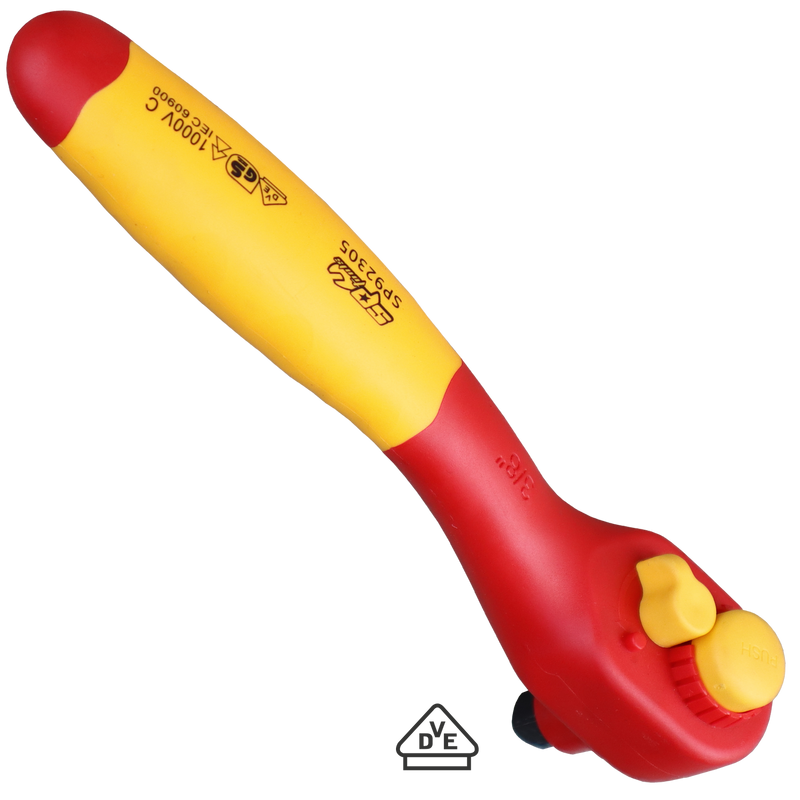 SP Tools 3/8" Drive VDE Insulated Ratchet - 36T