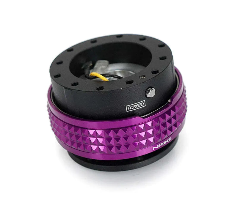 NRG Quick Release 2.1 Pyramid Series - Black Body/Purple Pyramid Ring