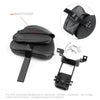 Indian Chieftain Roadmaster 14-23 BLK Generic Plug-In Driver Backrest + Mounting Kit