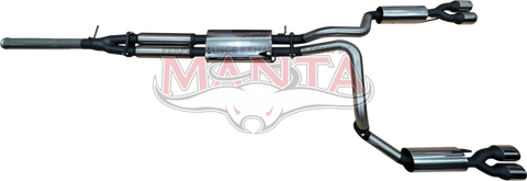 Manta Performance Cat Back Exhaust System with Quad Tips (Silverado 1500 14+) — fits Chevrolet Silverado 1500 Gen 3