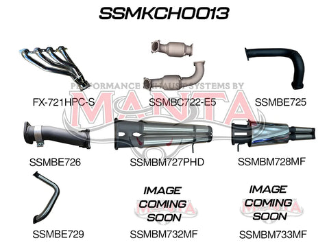 Manta Performance Extractors, Cats Twin 3in Cat Back (Silverado 1500 ZR2 6.2L V8 Full Exhaust With HPC Coated) — fi...