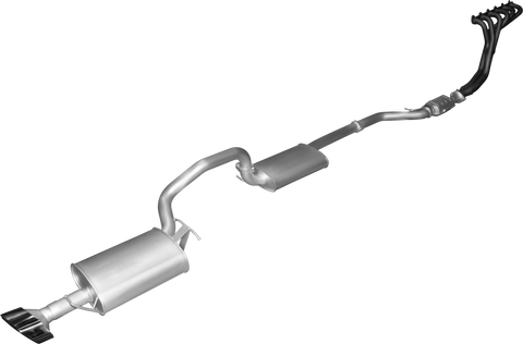 Manta Performance Single 2.5in Full System with Extractors Stainless Steel - Medium (Falcon BA/BF 02-08)