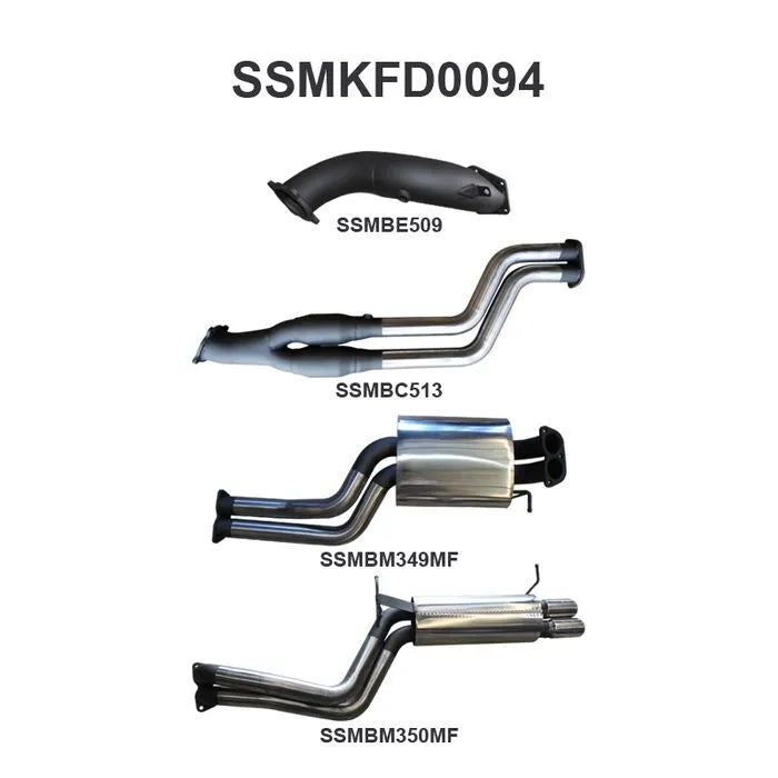Manta Performance Dual 2.5in Turbo Back (Falcon BA/BF 02-08) — fits Ford Falcon