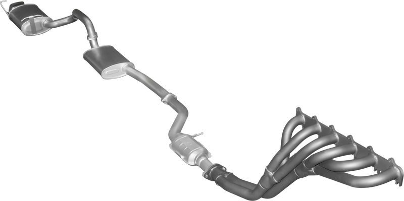 Manta Performance Single 2.5in Full System with Extractors Stainless Steel - Quiet (Falcon FG 08-16)