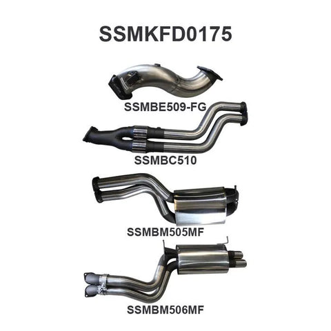 Manta Performance Dual 3in Turbo Back (Falcon FG 08-16) — fits Ford Falcon
