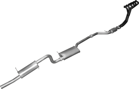 Manta Performance Single 2.5in Full System with Extractors Stainless Steel - Quiet (Falcon FG 08-16)