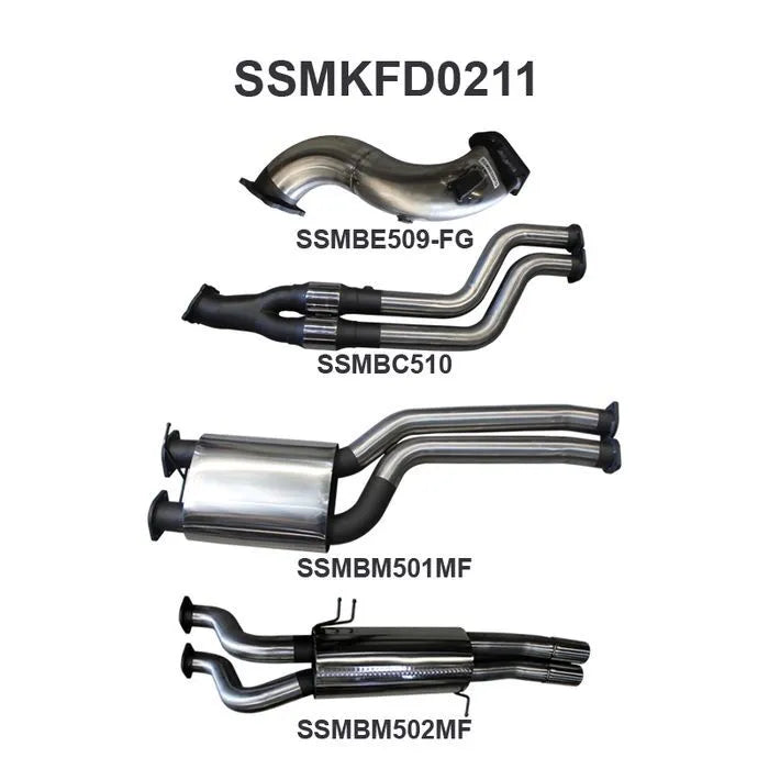 Manta Performance Dual 3in Turbo Back (Falcon FG 08-16) — fits Ford Falcon