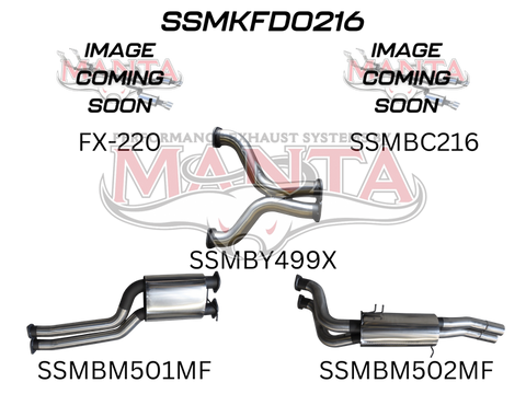 Manta Performance Dual 3in Exhaust with Extractors Muffler/Muffler (Falcon FG 08-16)