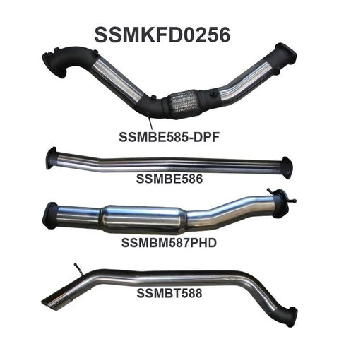 Manta Performance Turbo Back without Cat, Hotdog (Ranger PX2 15-18) — fits Ford Ranger