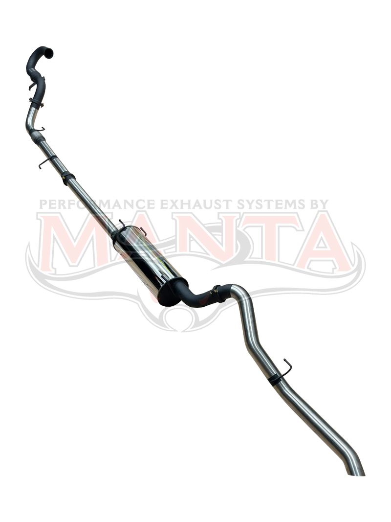 Manta Performance 3in Turbo Back With Muffler, Without Cat (Cannon Ute 2.0L TD 20-25) — fits GWM Cannon
